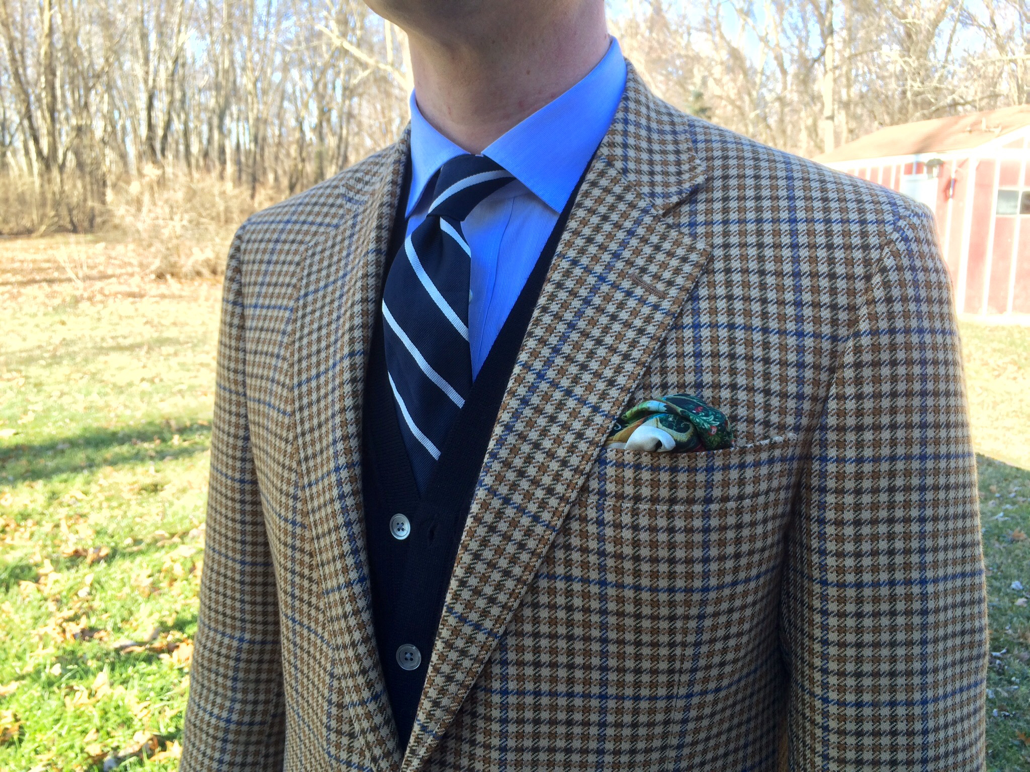 Brooks Brothers navy stripe tie – Menswear Musings