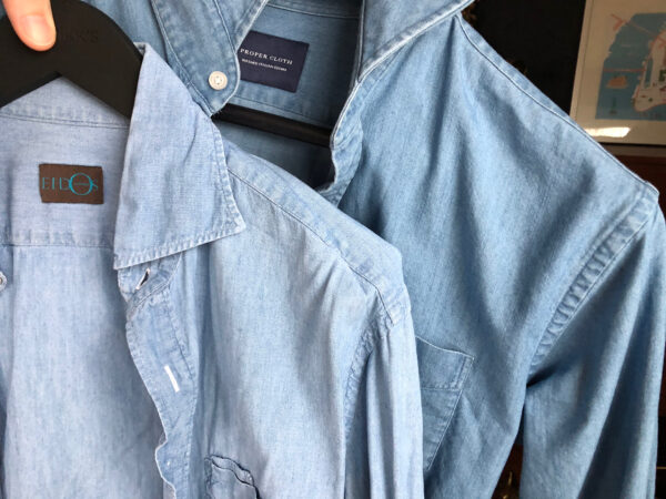 Update on My Washed Denim Proper Cloth Shirt, or: How to Bleach A Denim ...