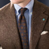 Menswear Musings in an Eidos sport coat, cashmere navy ancient madder neat tie and blue oxford shirt