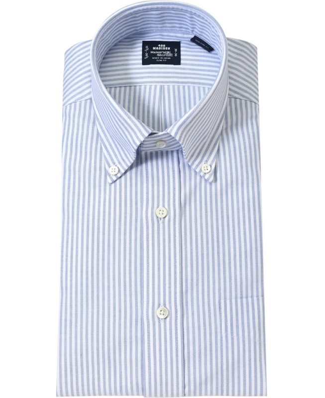 Blue university stripe Kamakura oxford button down shirt