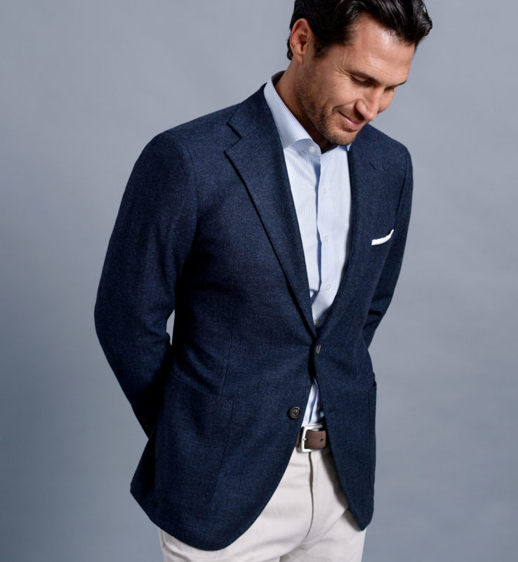 Navy blazer from Proper Cloth