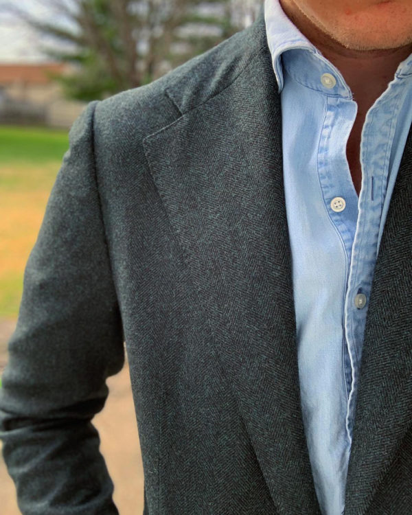 Washed Chambray Denim Crop Jacket main image 0