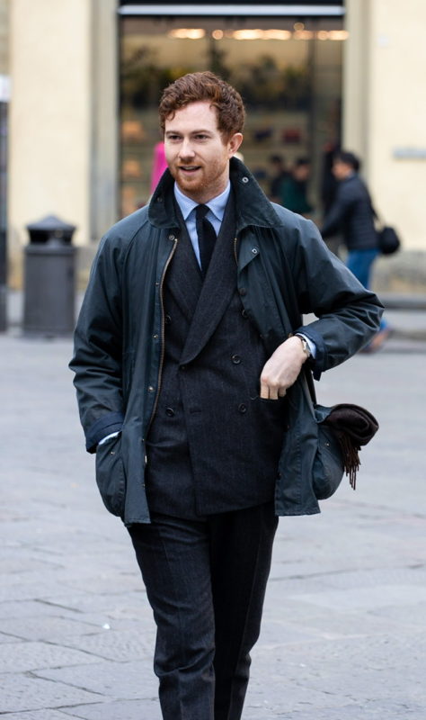 Jake Grantham of Anglo-Italian at Pitti Uomo 97 January 2020 – Menswear ...