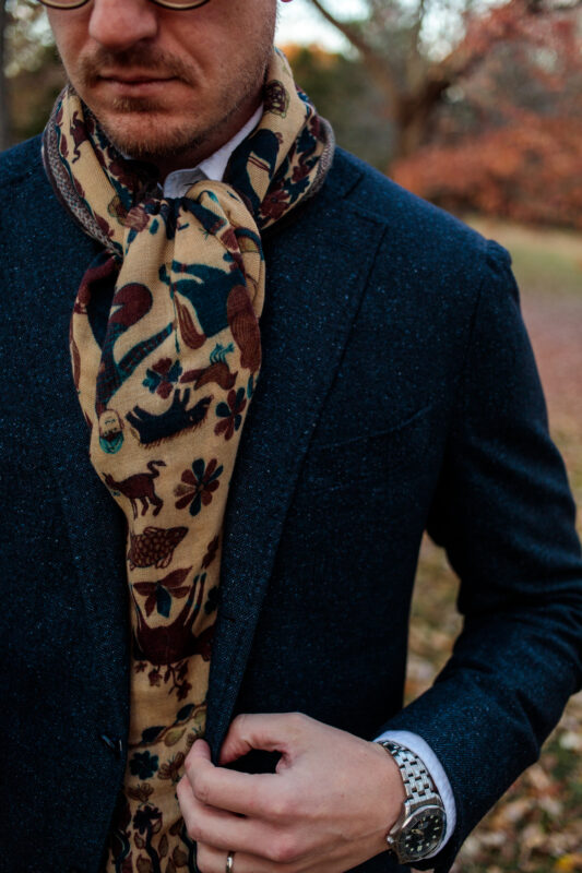 mens thin scarves